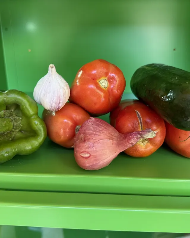 Légumes dans un casier